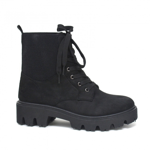 Elastic Panel Combat Boots