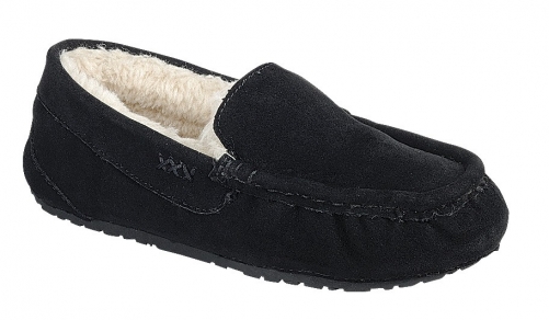 Faux Suede Fur Lined Loafers