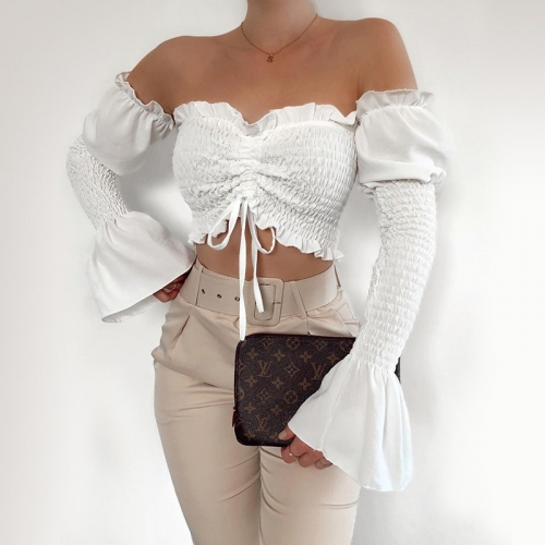 Lace Sexy off-Shoulder Cropped Top