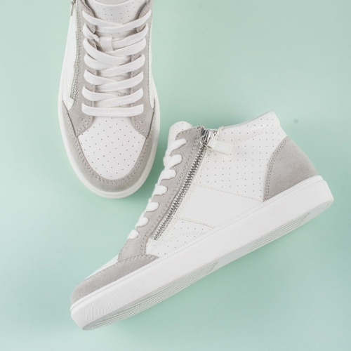 Perforated Colorblock High Top Sneakers