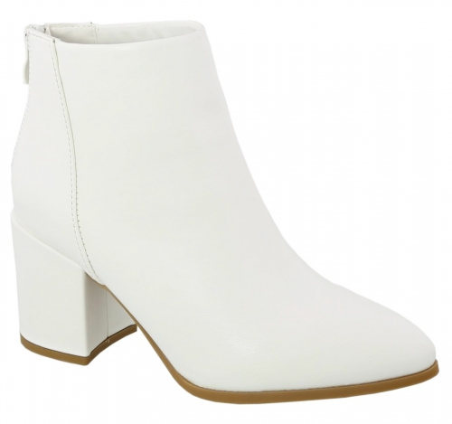 Chunky Heel Pointy ToeAnkle Bootie