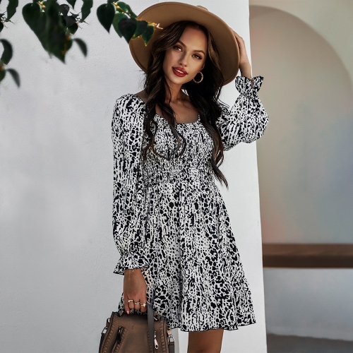 Boho A- line Printed Dress