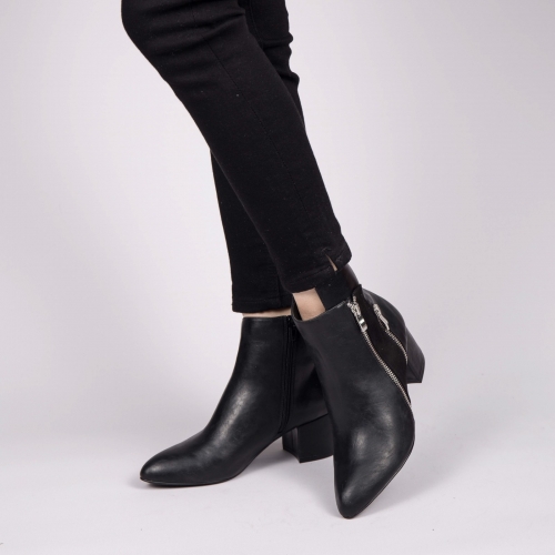 Double Zip Pointed Toe Booties