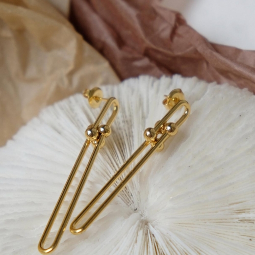 Small Thick Gold Hoop Earrings