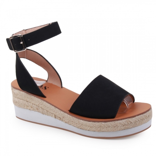 Open Toe Espadrille Wedge Sandals