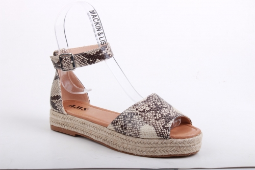 Open Toe Ankle Buckle Espadrilles Sandals