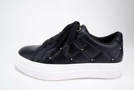 Studded Quilted  Platform Sneakers