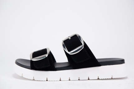 Double Buckle Wedge Slides