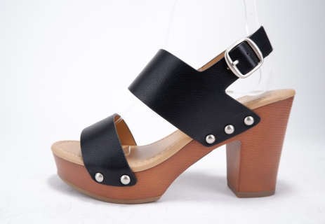 Double Strape Sling back Block Heels