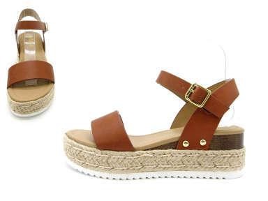 Buckle Espadrilles Wedge Sandals