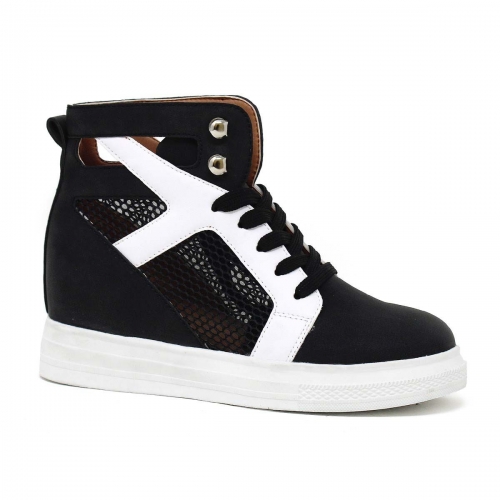 Lace Up High Top Platform Sneakers