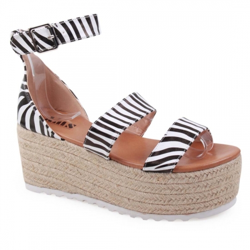 Two Band Buckled Espadrille Platform