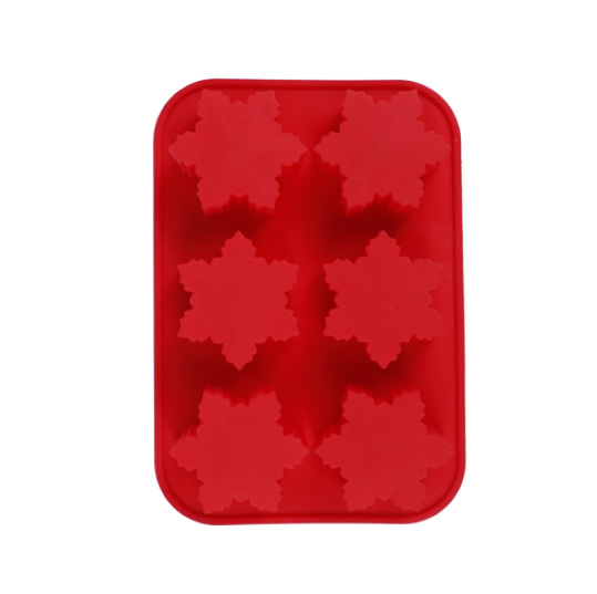 Silicone Snowflake Muffin Cake Mold Cupcake Mold Baking Tray 6 Cavity