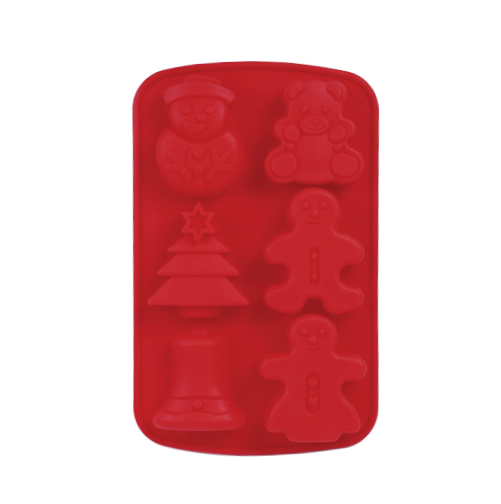 Silicone Christmas Theme Cake Mold Baking Pan CupCake Mold Pudding Mold 6 Cavity