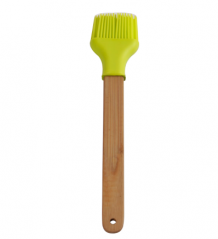 Silicone brush with wooden handle