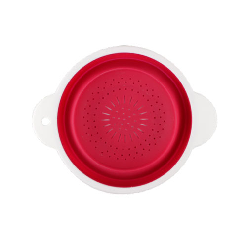 Silicone collapsible strainer round，Collapsible Silicone Colanders，Pasta Vegetable/Fruit Kitchen Mesh Strainers