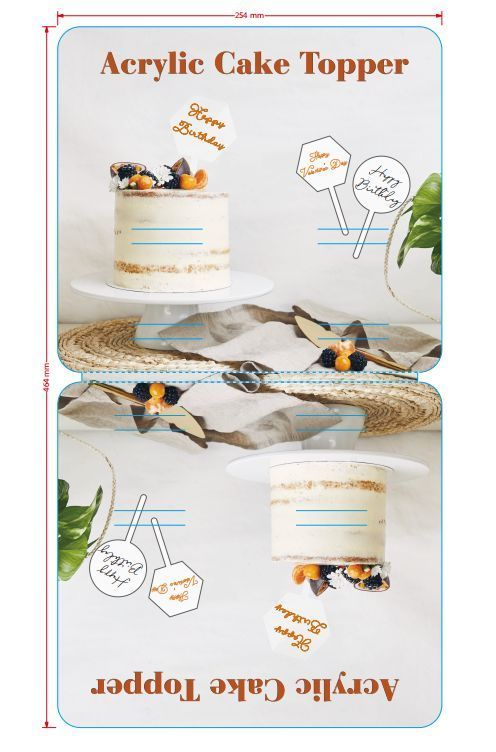 Acrylic cake decoration card