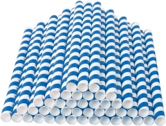 Navy Blue Drinking Custom Straws 100 Pack