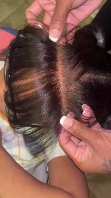1Pcs HD Lace Bangs