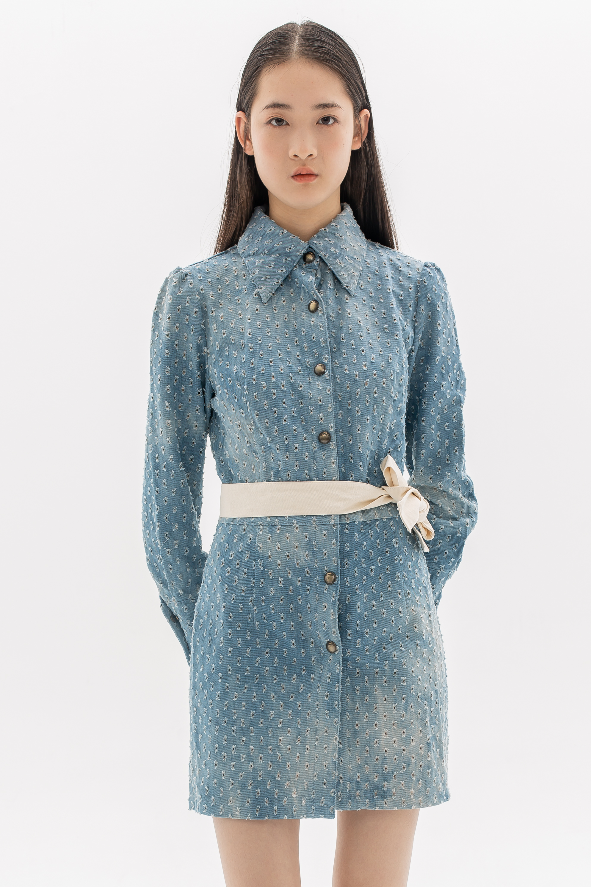 Denim Blouse Dress
