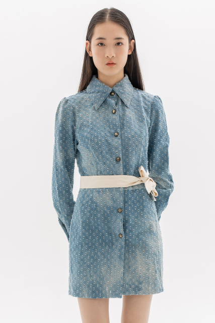 Denim Blouse Dress