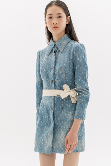 Denim Blouse Dress