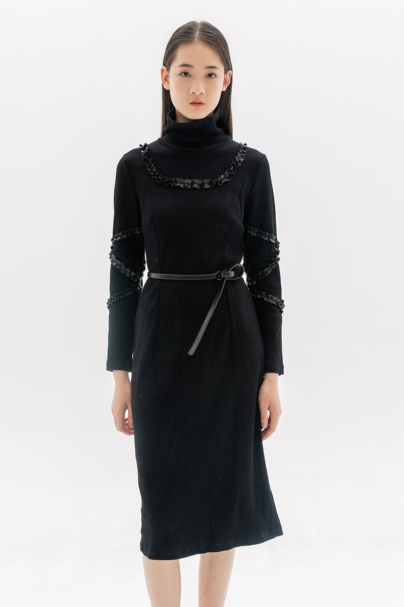 Black Knit Long Dress