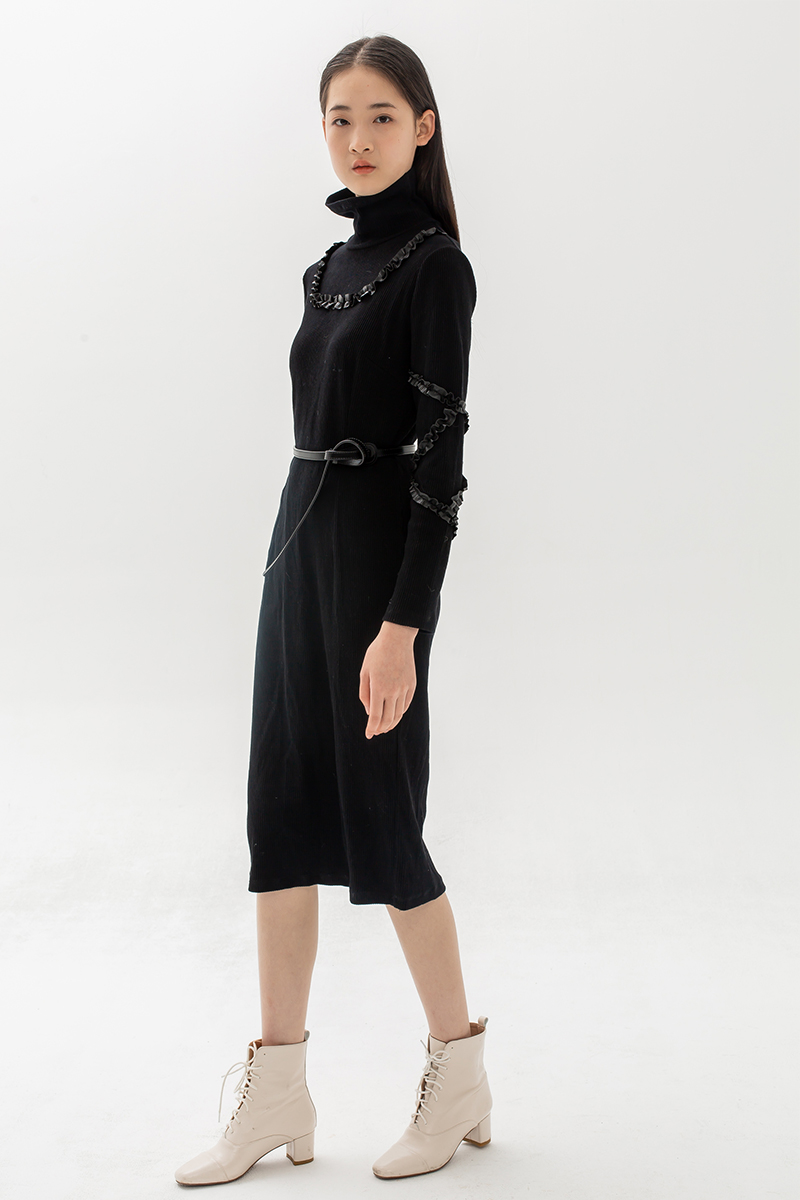 Black Knit Long Dress