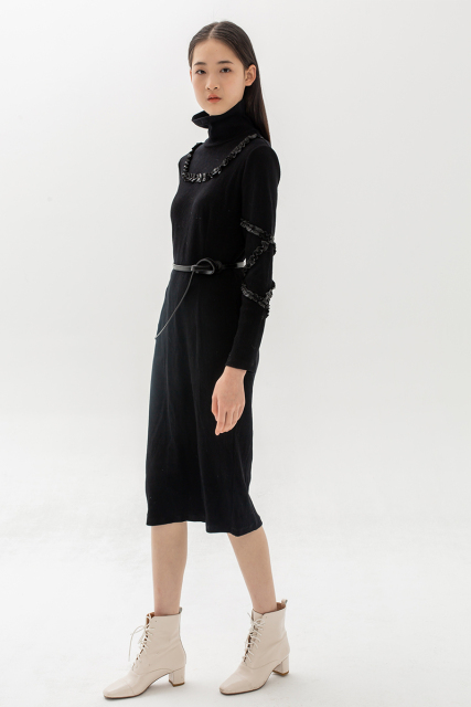 Black Knit Long Dress