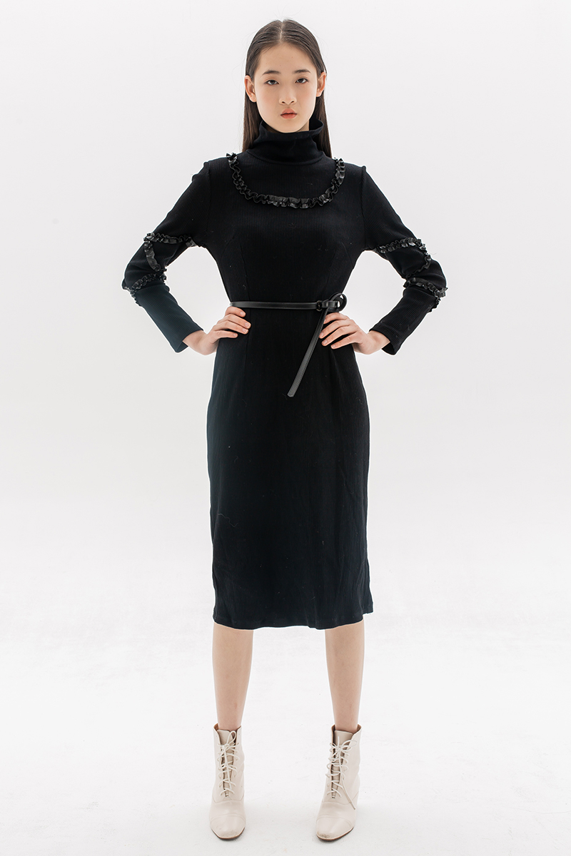 Black Knit Long Dress