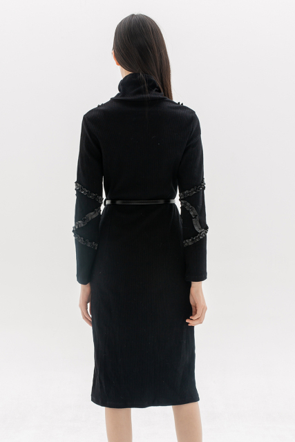 Black Knit Long Dress