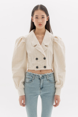 Beige Corduroy Blazer