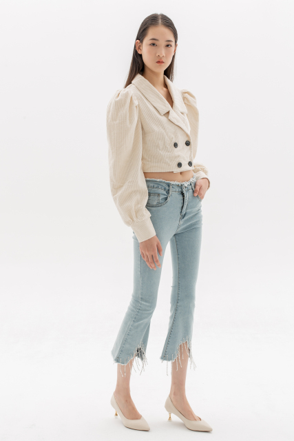 Beige Corduroy Blazer