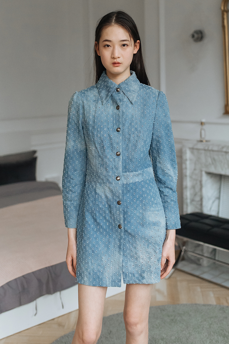 Denim Blouse Dress