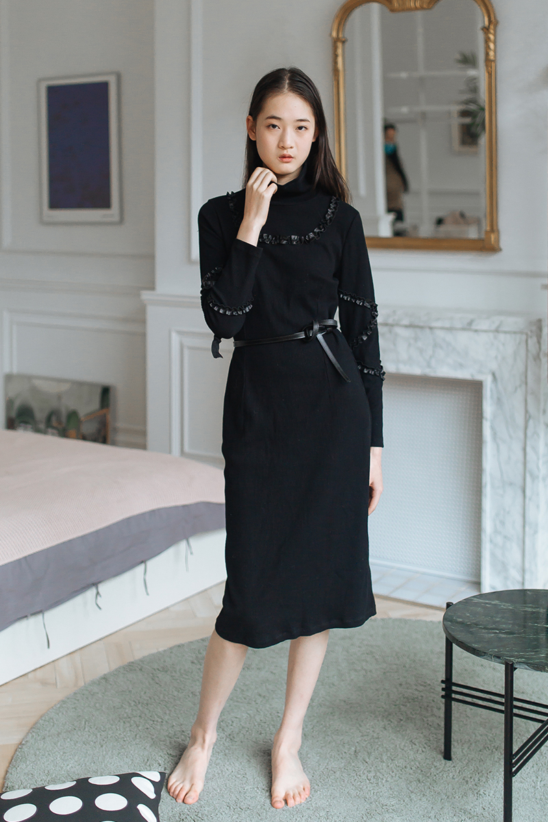 Black Knit Long Dress