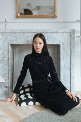 Black Knit Long Dress