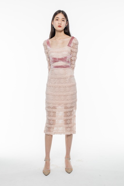 Pink Lace Dress