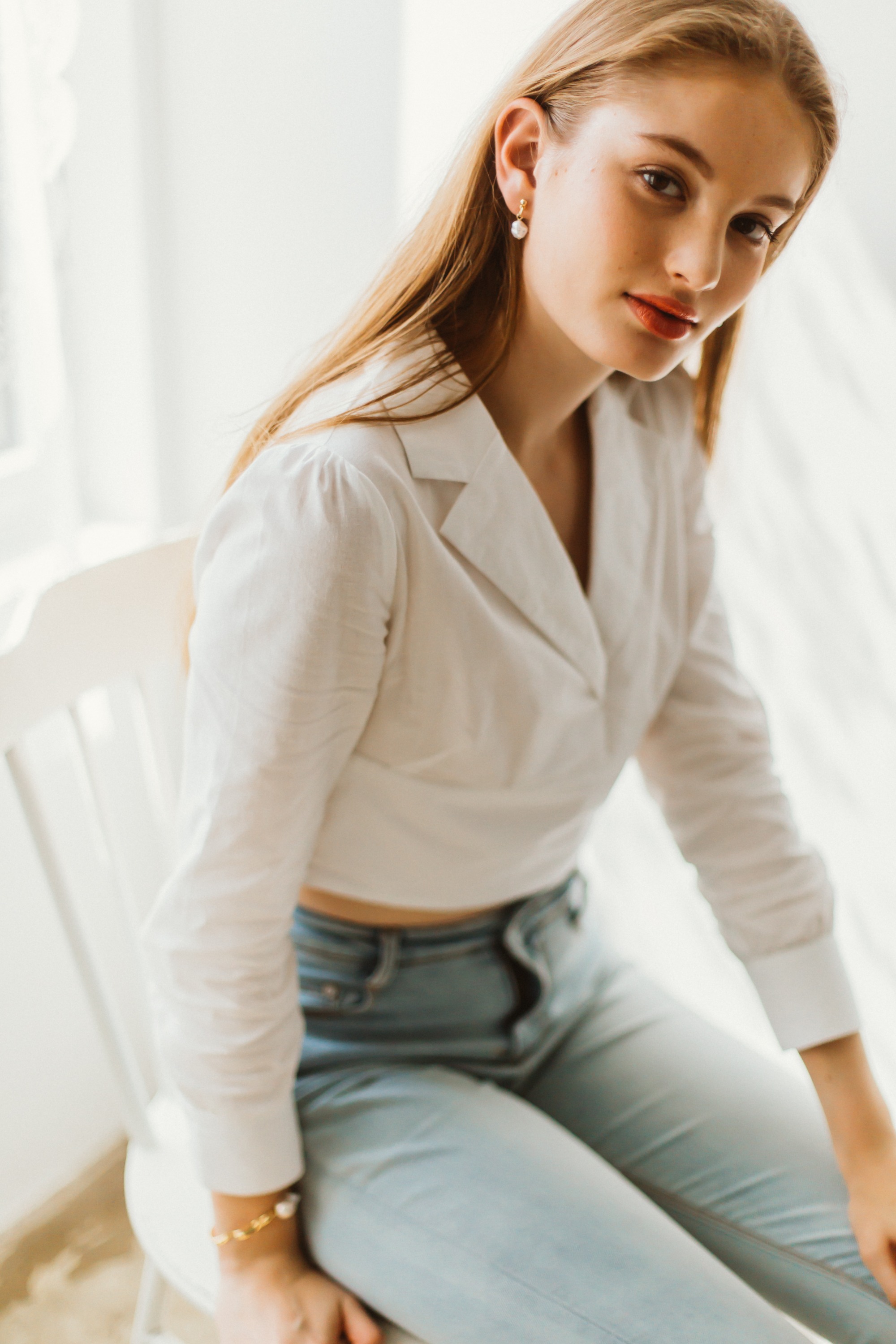 Linen White Blouse