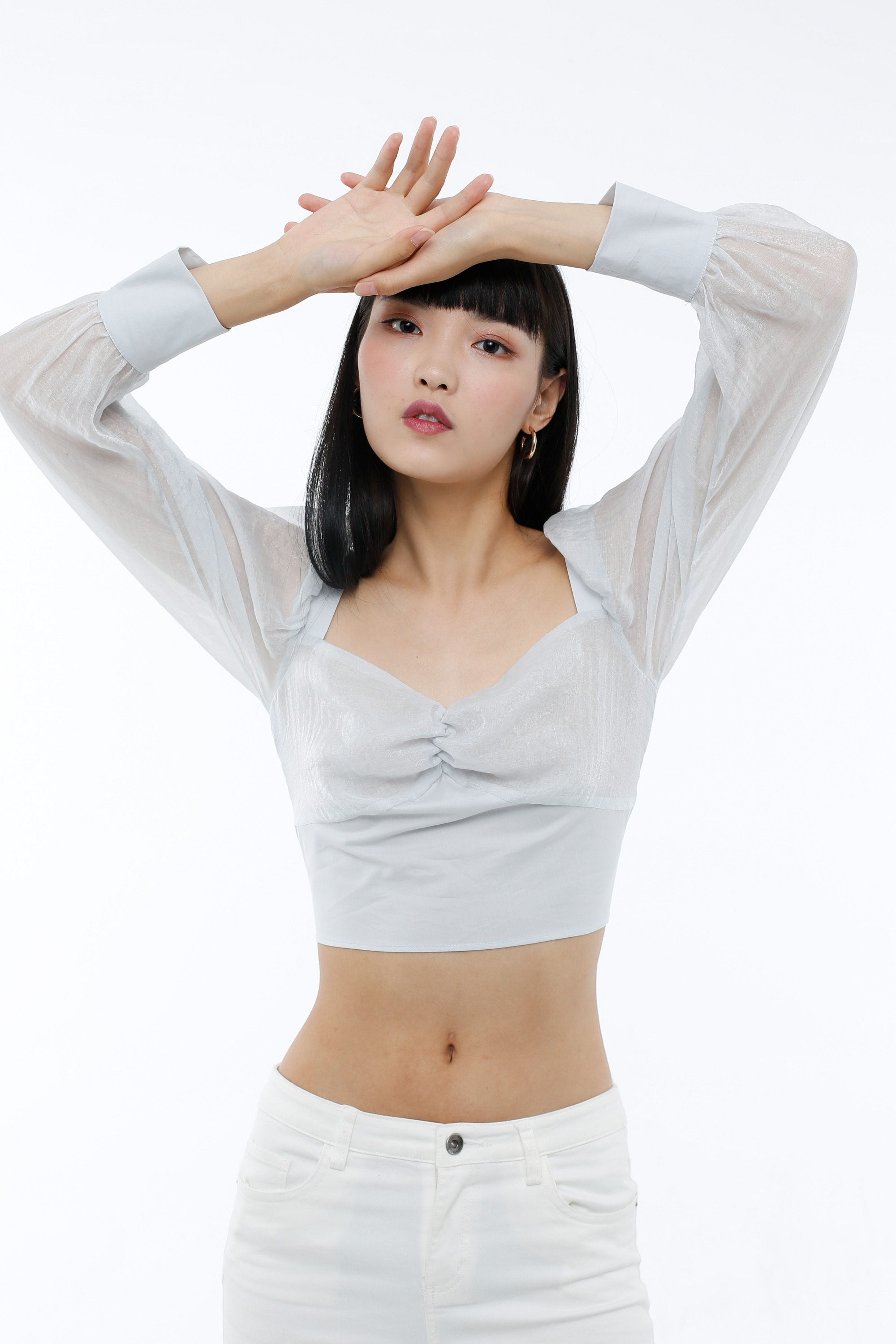 Light Blue Chiffon Top