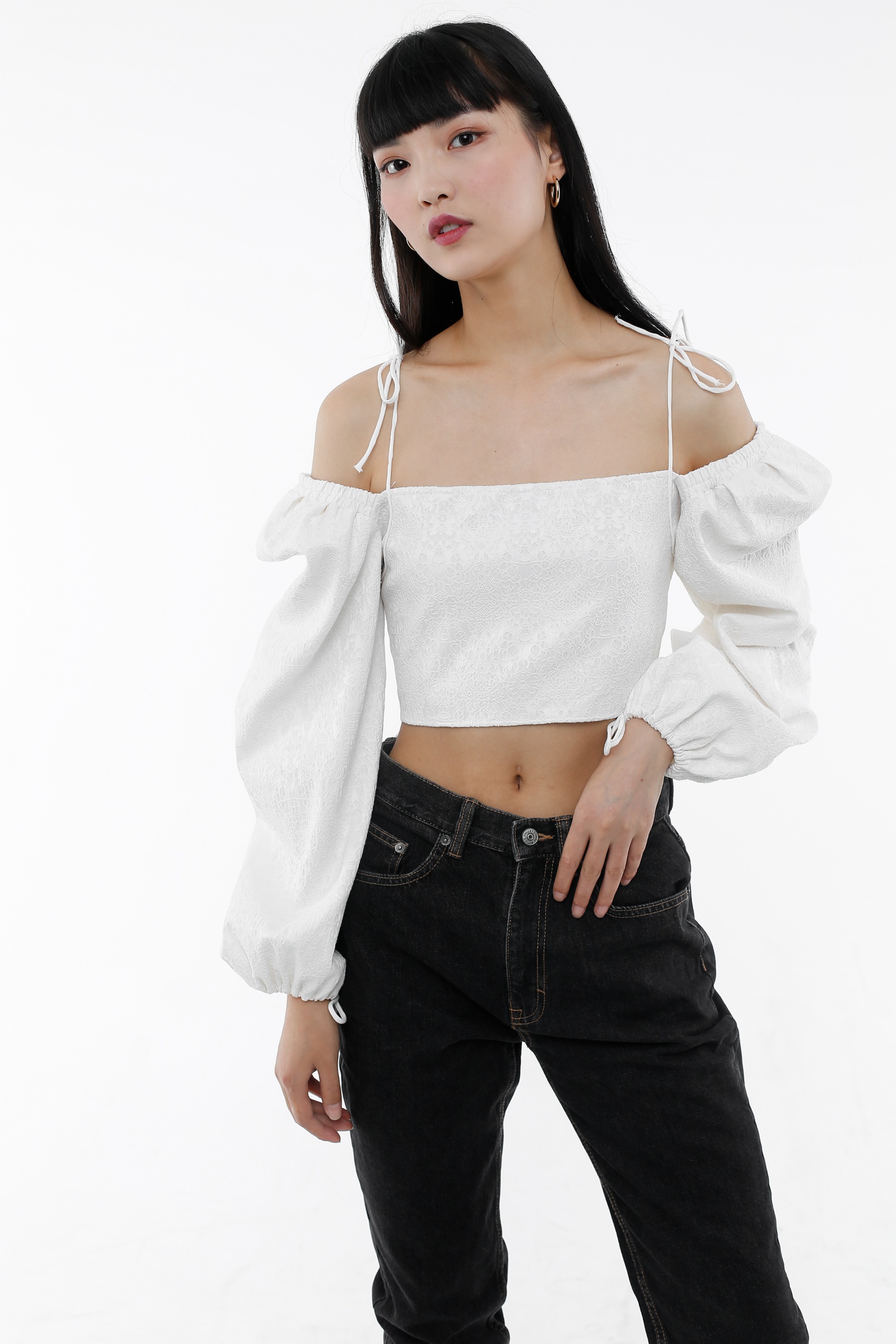 White Embroidery Top