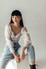 Light Blue Chiffon Top