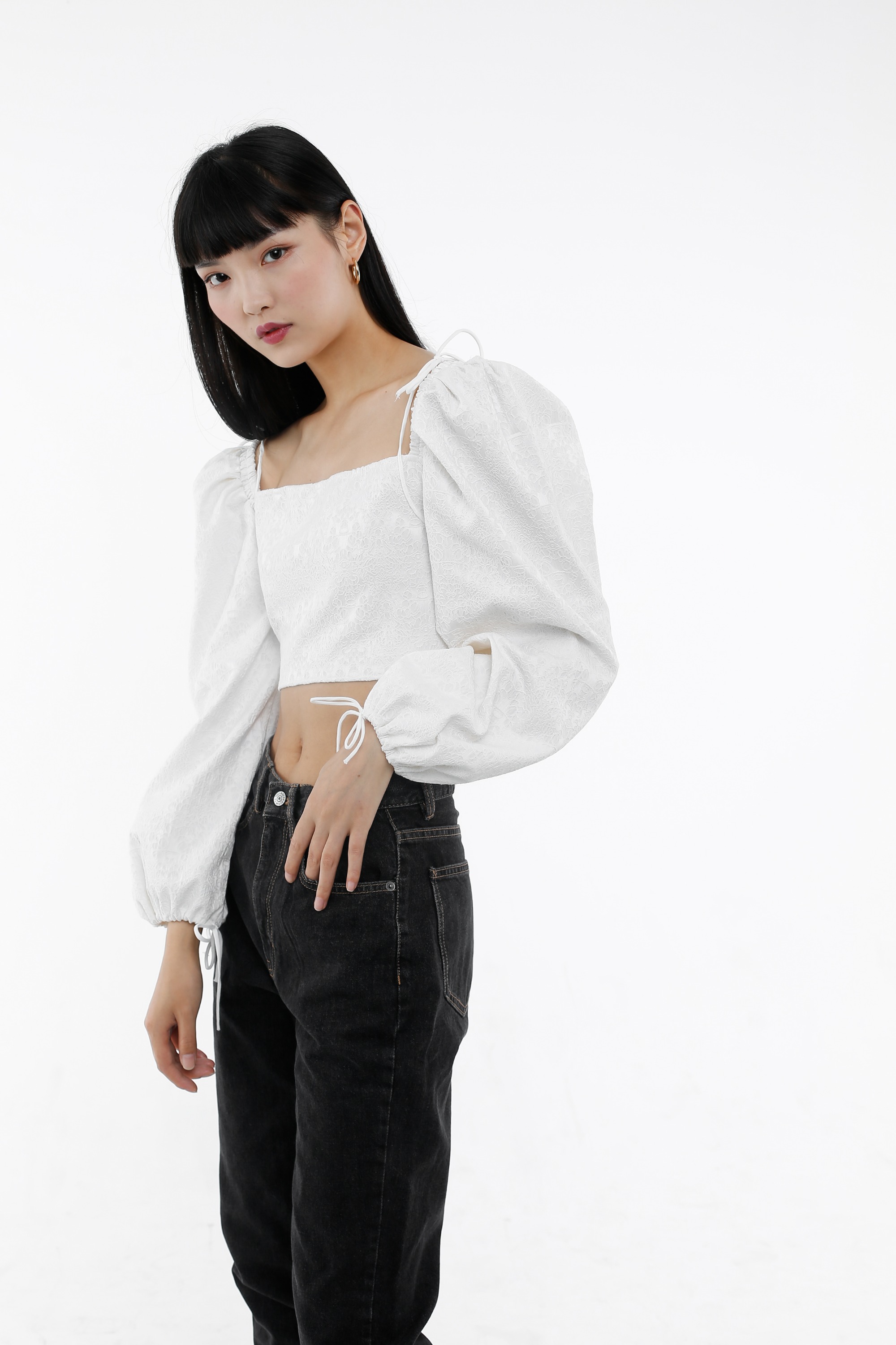 White Embroidery Top
