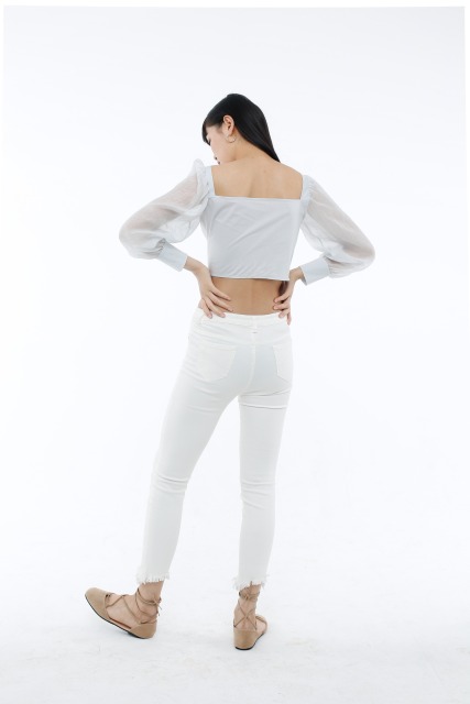 Light Blue Chiffon Top