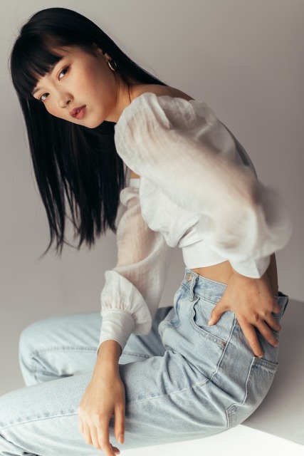 Light Blue Chiffon Top
