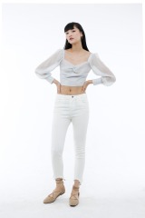 Light Blue Chiffon Top