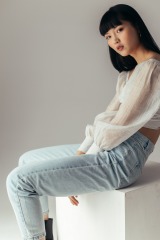 Light Blue Chiffon Top