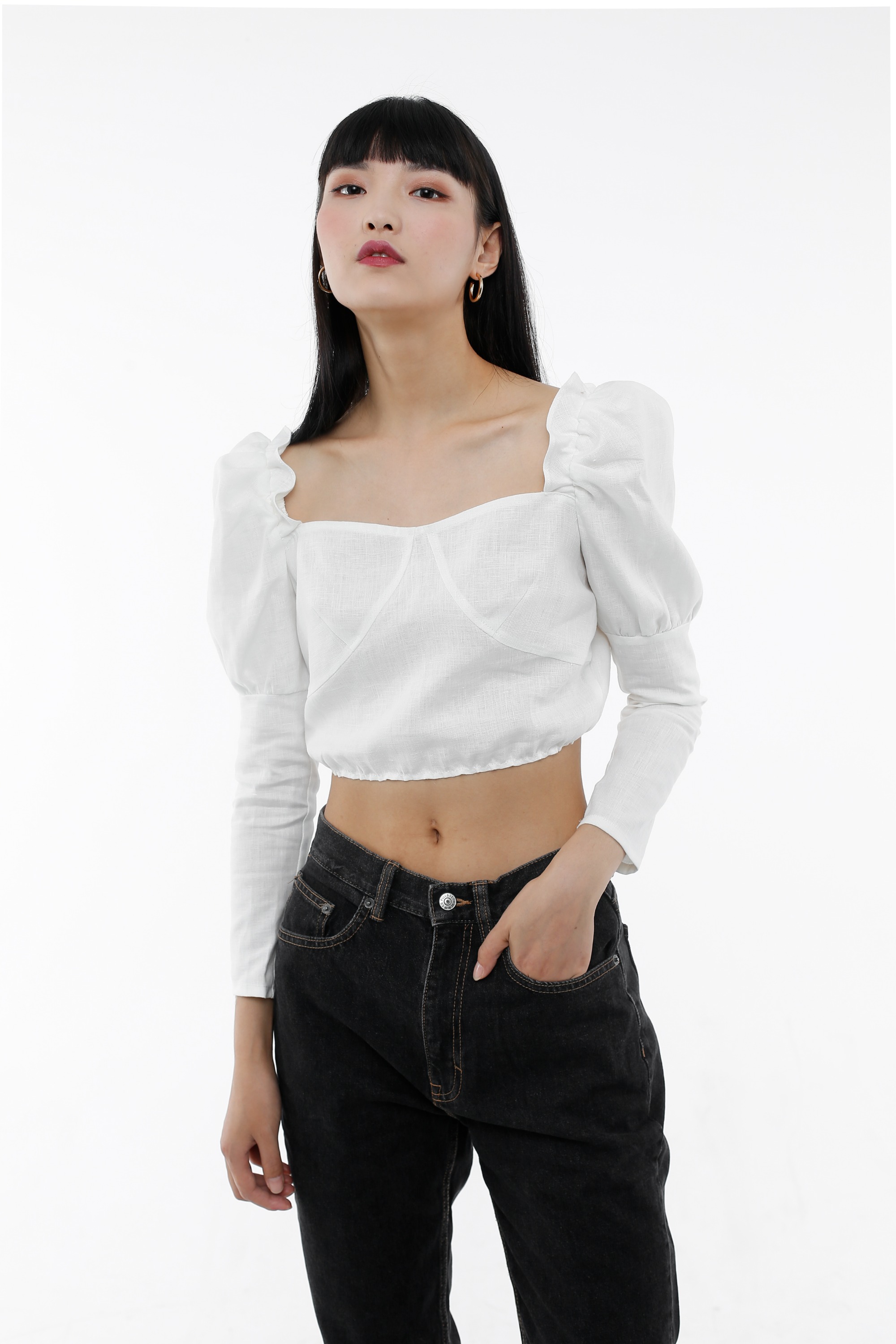 Linen White Top