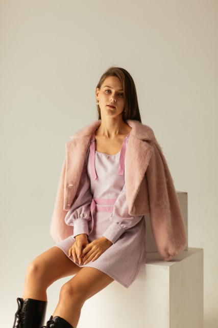 Pink Wool Coat