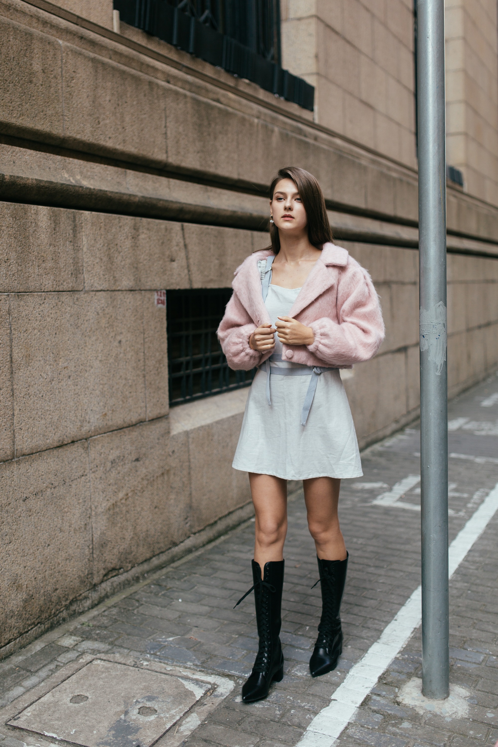 Pink Wool Coat