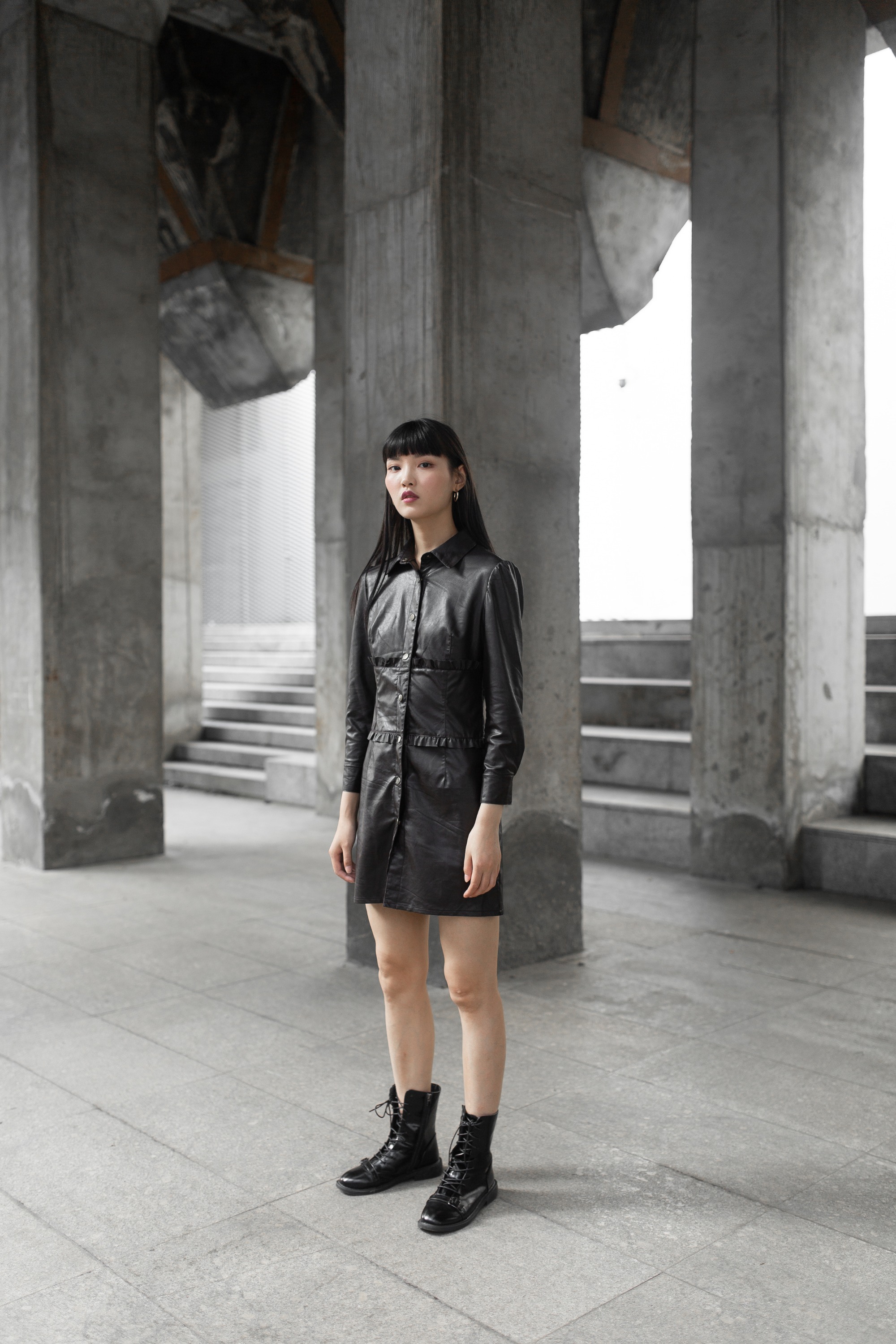 Leather Brown Dress
